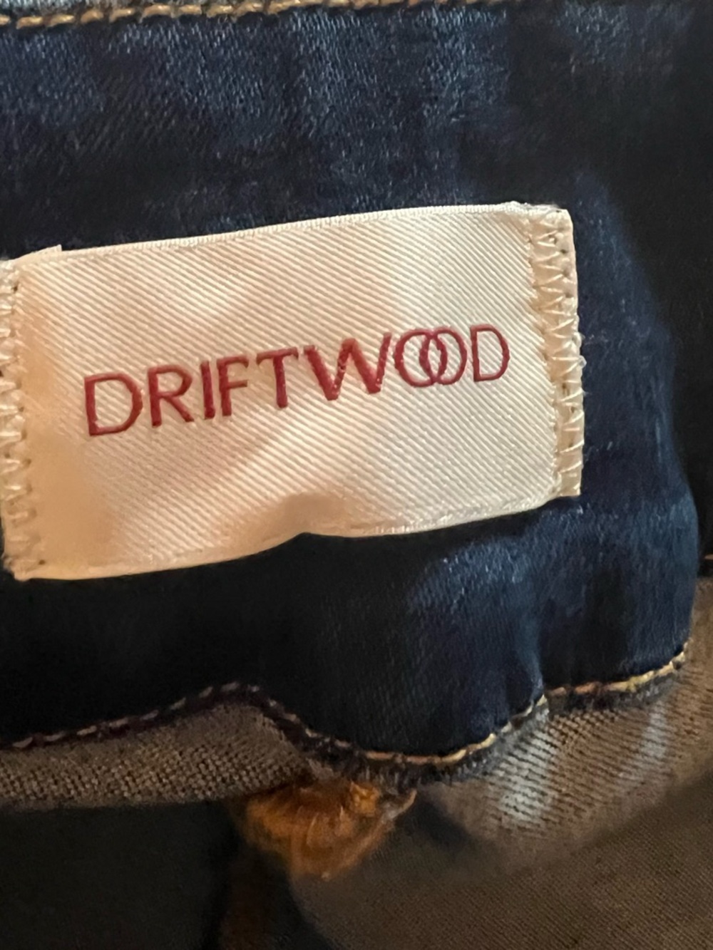 Driftwood Embroidered Floral Dark Blue Flare Pants size small - Picture 6 of 6